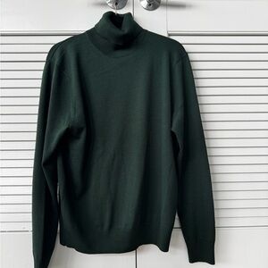 Dark Green Merino Turtleneck